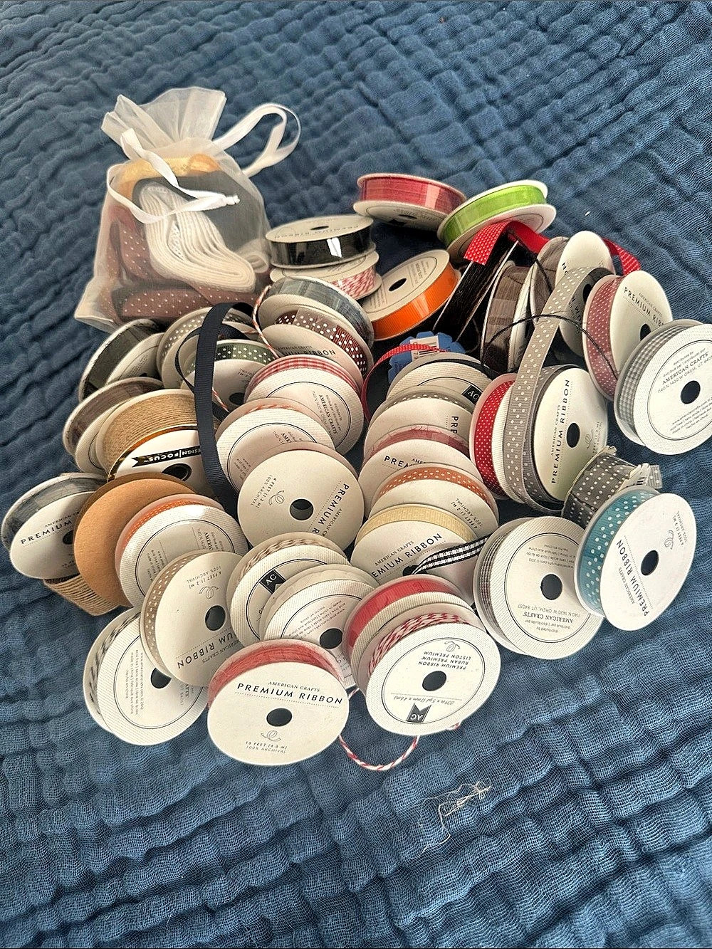 American Crafts Assorted Ribbon Spools Multicolor